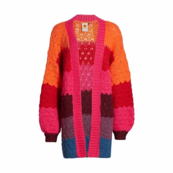 NEW Farm Rio Striped Cardigan Multi Small - Picture 12 of 17